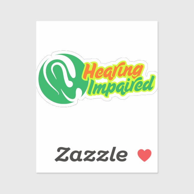 Adesivo Símbolo auditivo corrompido - Elegante Design (Folha)