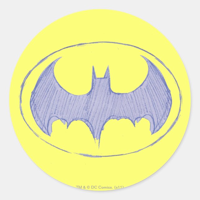 Adesivo Símbolo Batman | Guia de apresentação Logotipo rox (Frente)