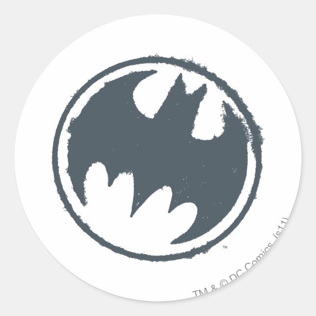 Adesivo Símbolo Batman | Logotipo da Cinza (Frente)