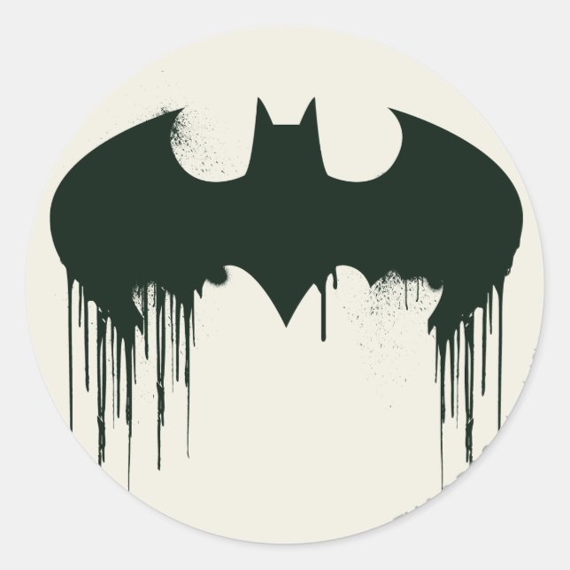 Adesivo Símbolo Batman | Logotipo de tinta (Frente)