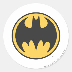 Adesivo Símbolo Batman   Logotipo do círculo amarelo esc