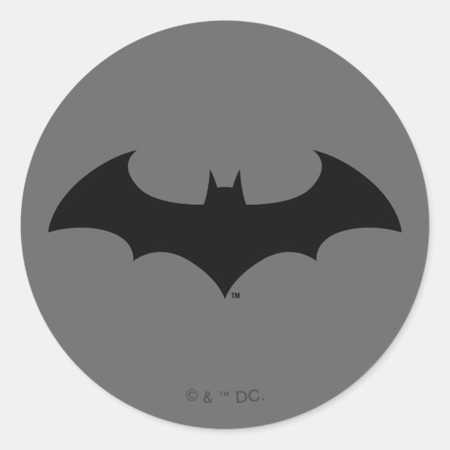 Adesivo Símbolo Batman | Logotipo Silhuette Bat Simples (Frente)