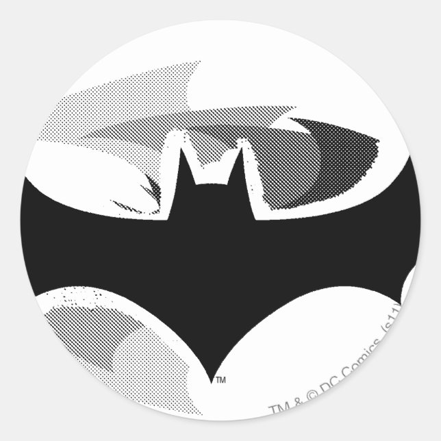 Adesivo Símbolo Batman | Logotipo Sombra Preta (Frente)