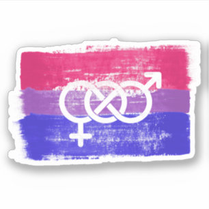 ADESIVO SÍMBOLO BISEXUAL PINTADO