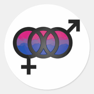 Adesivo Símbolo bissexual 3D