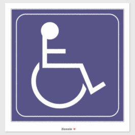 Adesivo Símbolo Blue Disabled Wheel Sticker