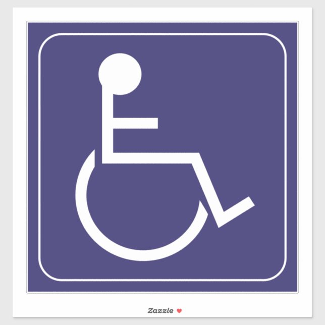 Adesivo Símbolo Blue Disabled Wheel Sticker (Folha)