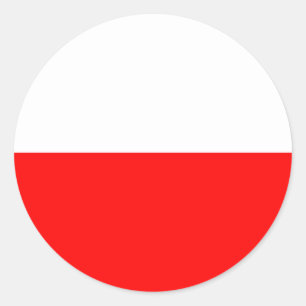 Adesivo Símbolo branco vermelho do país Polônia