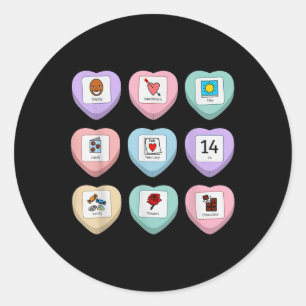 Adesivo Símbolo Candy Heart Pcs Especial de Educação Profe