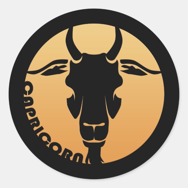 Adesivo Símbolo Capricorn Zodiac (Frente)