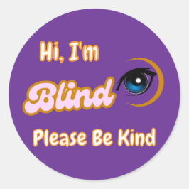 Adesivo símbolo cego púrpura