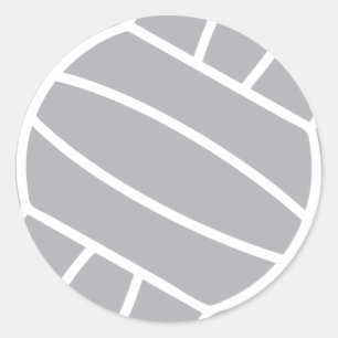 Adesivo símbolo cinzento do logotipo da bola do voleibol