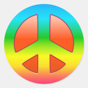 Adesivo Símbolo CKC-Peace 01-Round Stickers/Seals