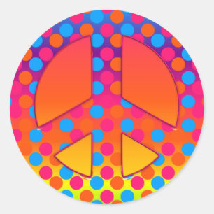 Adesivo Símbolo CKC-Peace 04-Round Stickers/Seals