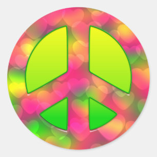 Adesivo Símbolo CKC-Peace 06-Round Stickers/Seals