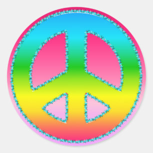 Adesivo Símbolo CKC-Peace 07-Round Stickers/Seals