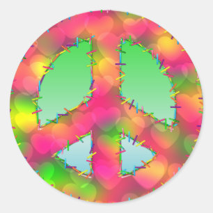 Adesivo Símbolo CKC-Peace 09-Round Stickers/Seals