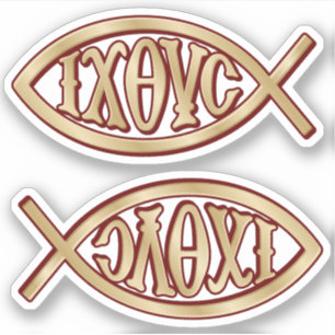 Adesivo Símbolo Cristão Ichthys