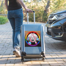 Adesivo Símbolo da Anarquia de Gênero, Emblema em Xadrez E