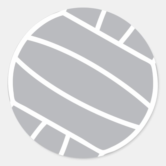 Adesivo Símbolo da bola de voleibol da cinza (Frente)
