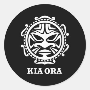 Adesivo Símbolo da Cultura Maori Kia Ora Feminina Dança Ha