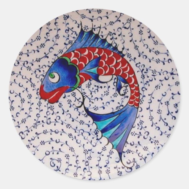 Adesivo Símbolo da Fortune Boa Sorte Peixe Koi (Frente)