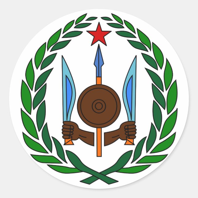 Adesivo Símbolo da Herálseca do Casaco Oficial de Armas Dj (Frente)