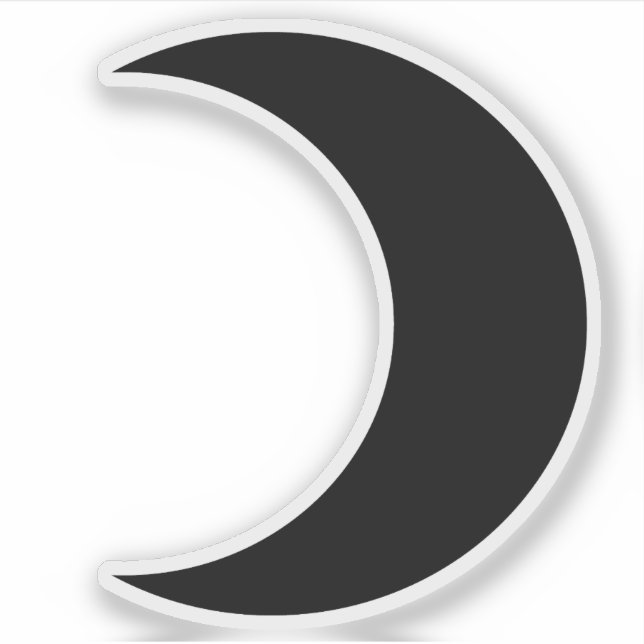 Adesivo Símbolo da Lua Planeta (preto) (Frente)