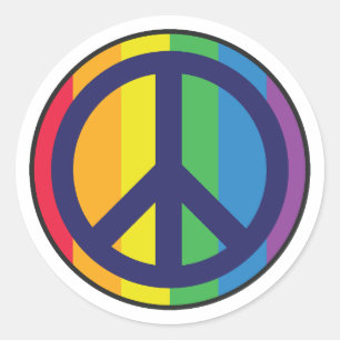 Adesivo Símbolo da Paz Arco-íris