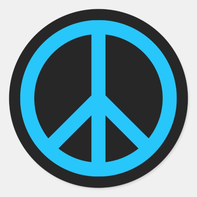Adesivo Símbolo da Paz Azul Céu (Frente)