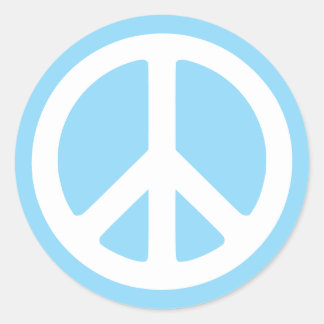 Adesivo Símbolo da Paz Azul e Branco Bebê