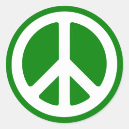 Adesivo Símbolo da Paz Branco e Verde