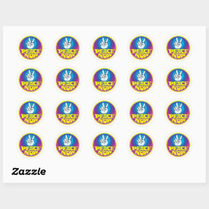 Adesivo Símbolo da Paz Groovy Retro Estilo Hippie