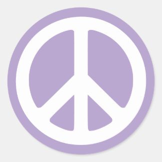 Adesivo Símbolo da Paz Roxo Claro e Branco