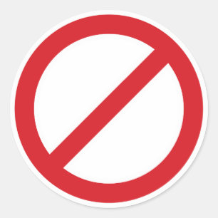 Adesivo Símbolo da proibição Sign/No