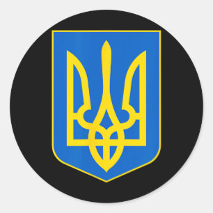 Adesivo Símbolo da Ucrânia Tryzub Patriótico Slava Ukraini