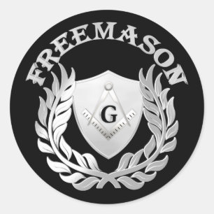 Adesivo Símbolo de alvenaria prateada