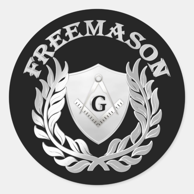 Adesivo Símbolo de alvenaria prateada (Frente)