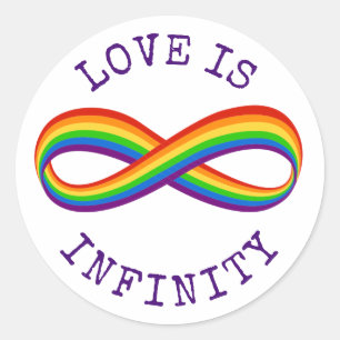 Adesivo Símbolo de Amor Infinito do Rainbow Orgulho gay