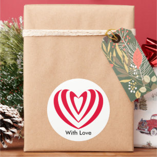 Adesivo Símbolo de Amor Minimalista Coração Vermelho Abstr