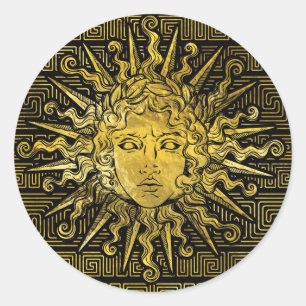 Adesivo Símbolo de Apollo Sun no teste padrão chave greg