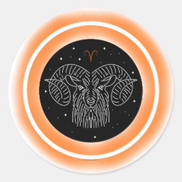 Adesivo Símbolo de Áries – Emblema Mínimo de Astrologia