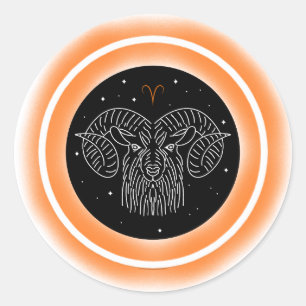 Adesivo Símbolo de Áries – Emblema Mínimo de Astrologia