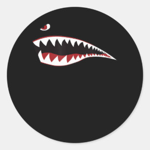 Adesivo Símbolo de Arte da Boca do Tubarão - Presente pa