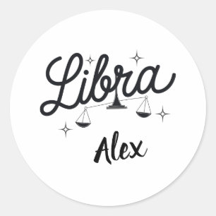 Adesivo Símbolo de Arte Zodiaca Personalizado por Libra