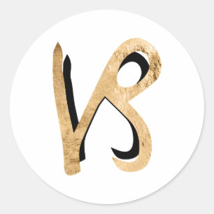 Adesivo Símbolo de astrologia do Capricórnio dourado preto