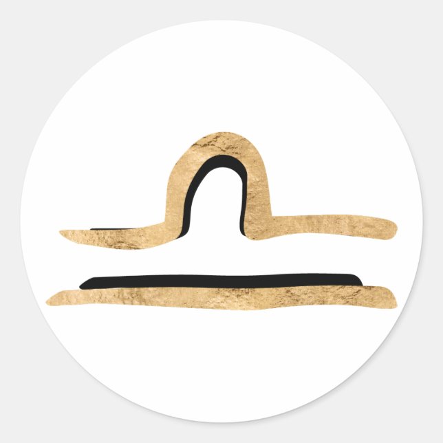 Adesivo Símbolo de astrologia zodíaca da textura de ouro p (Frente)