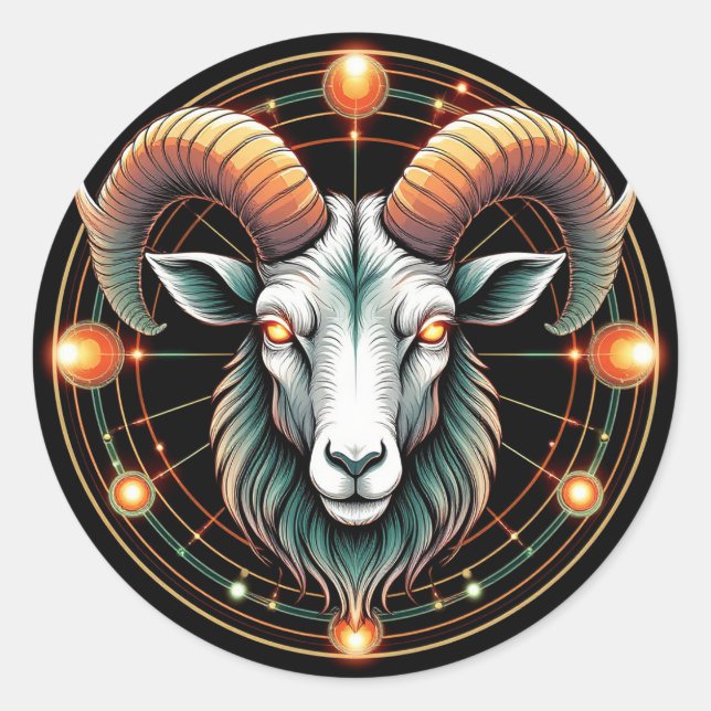 Adesivo ♈ Símbolo de Astronomia do Signo de Áries em Negri (Frente)