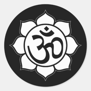 Adesivo Símbolo de Aum da flor de Lotus