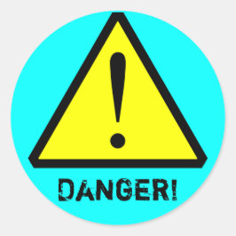 Adesivo Símbolo de Aviso Personalizável Aqua